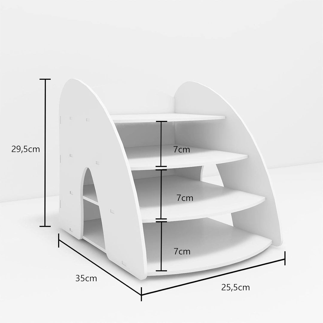 PUNCIA Dokumentenablage A4 Briefablage 4 Ablagefächer PVC Schreibtisch Datei Organizer Papierablage