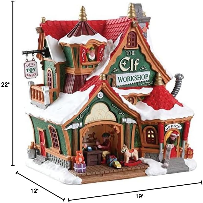 Lemax 75291 - The Elf Workshop - Workshop of The Elves - New 2018 - Santas Wonderland - Illuminated
