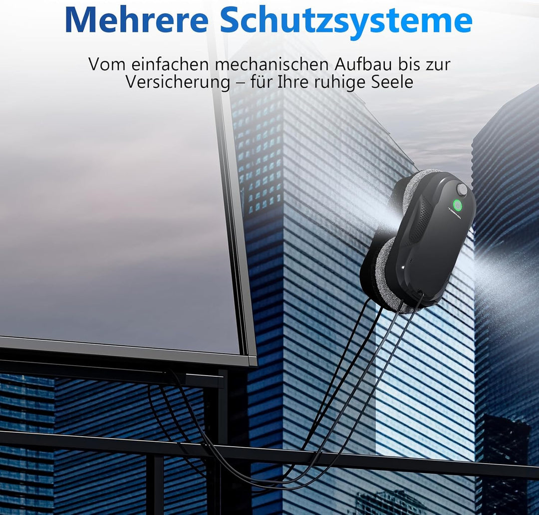 Tosima fensterputzroboter mit bidirektionalem zerstäubungs-wasserstrahl und 85ml-wassertank fensterr