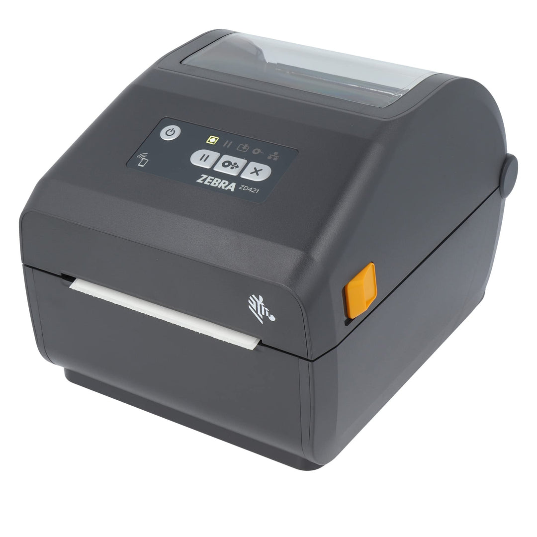 Zebra ZD421d Drucker mit Abreisskante - 203 DPI - Thermodirekt - 104 mm max. Druckbreite, BTLE, USB,