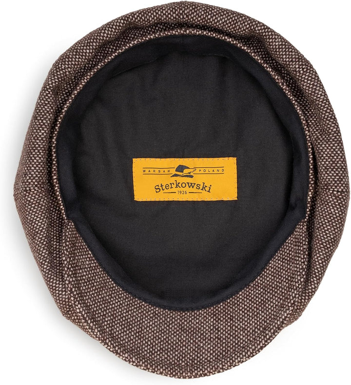 Sterkowski Peaky | 100% Harris Tweed Schiebermütze für Herren und Damen | Warm Komfortabel Newsboy C