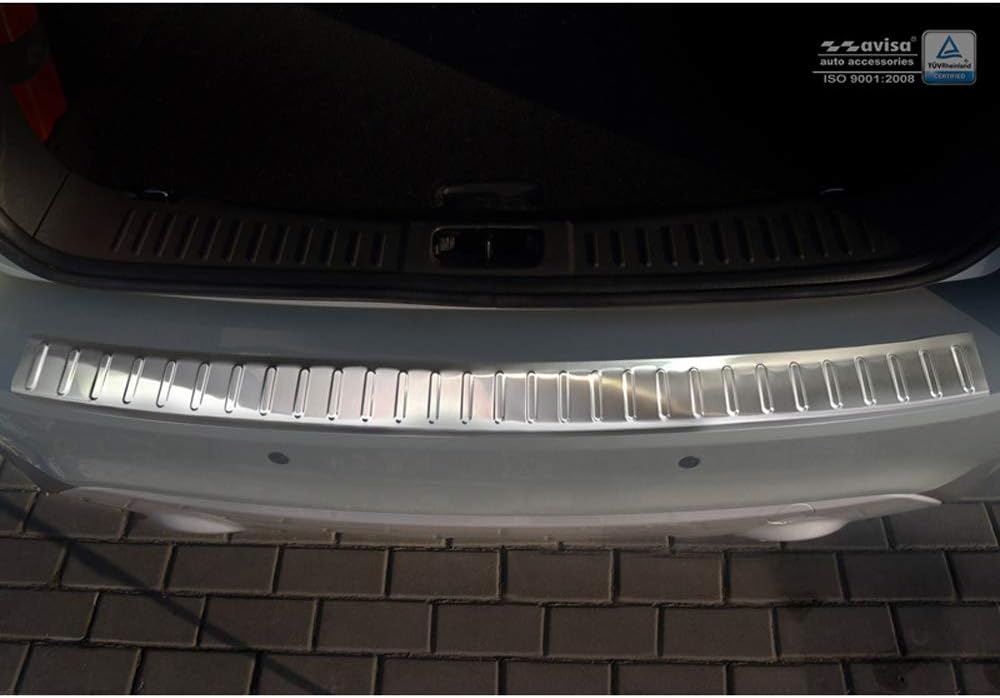 Avisa Spiegelschwarz Edelstahl Heckstossstangenschutz kompatibel mit Volkswagen Tiguan II inkl. Alls