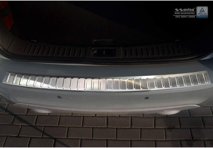 Avisa Spiegelschwarz Edelstahl Heckstossstangenschutz kompatibel mit Volkswagen Tiguan II inkl. Alls