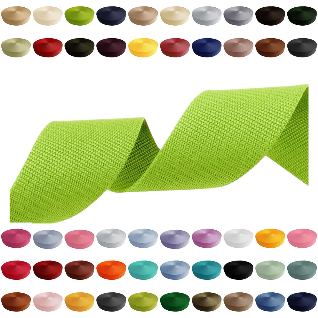 Gurtband 2m 5m 10m 50m, 50 Farben, Breite 10mm 15mm 20mm 25mm 30mm 40mm 50 mm Taschengurt Polypropyl