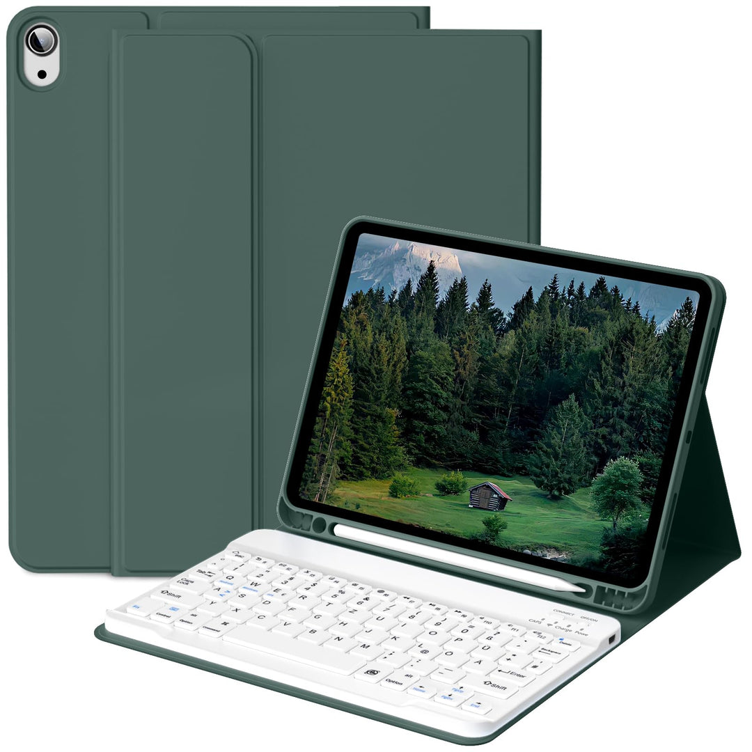 Hülle mit Tastatur für iPad A16 11.Generation 11 Zoll 2025, iPad 10. Generation 2022 10,9 Zoll, Blue