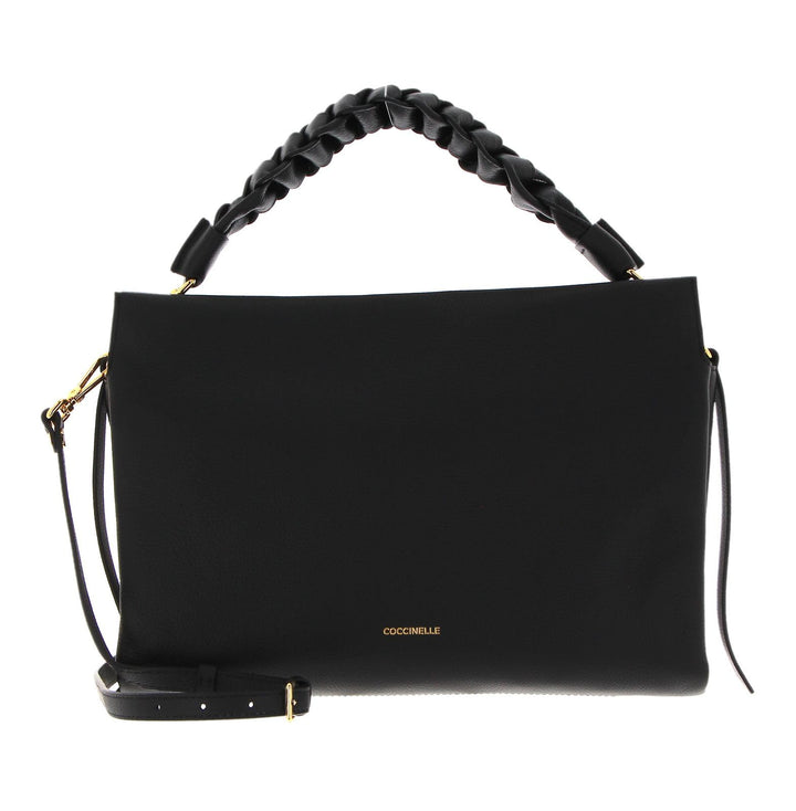 Coccinelle Boheme Grana Double Handtasche Leder 32.5 cm Noir / Brule, Noir / Brule