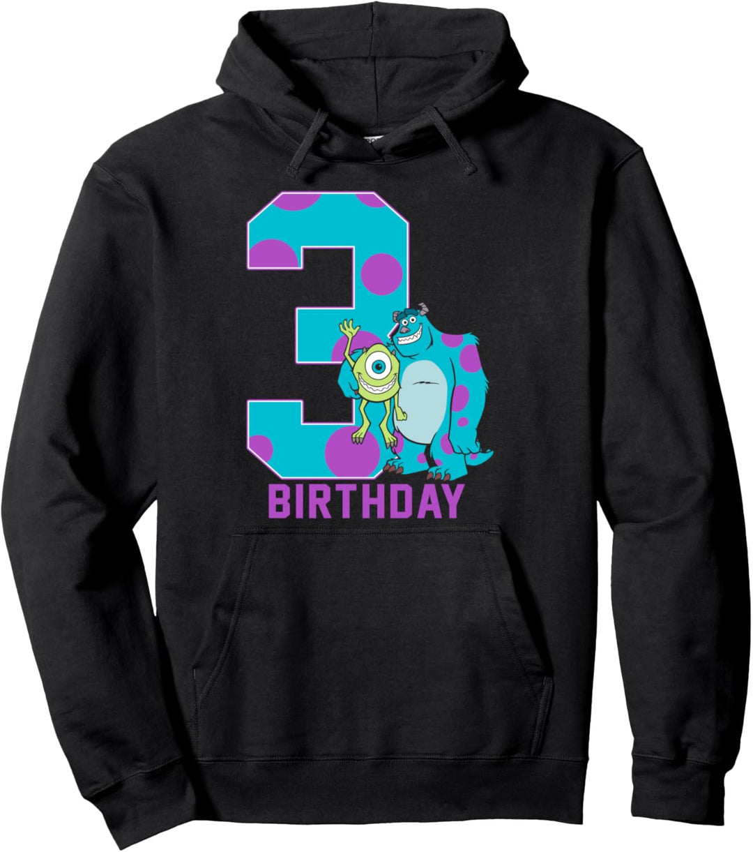 Disney Pixar Monsters Inc. Mike and Sully 3rd Birthday Pullover Hoodie