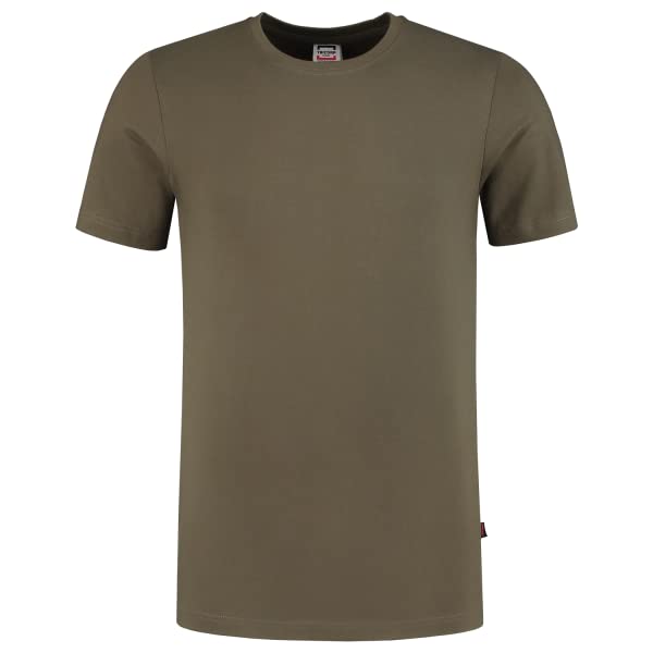 Tricorp 101004 Casual Fitted T-Shirt, 100% Gekämmte Baumwolle, 160g/m², Heer, Grösse L L Militärfarb
