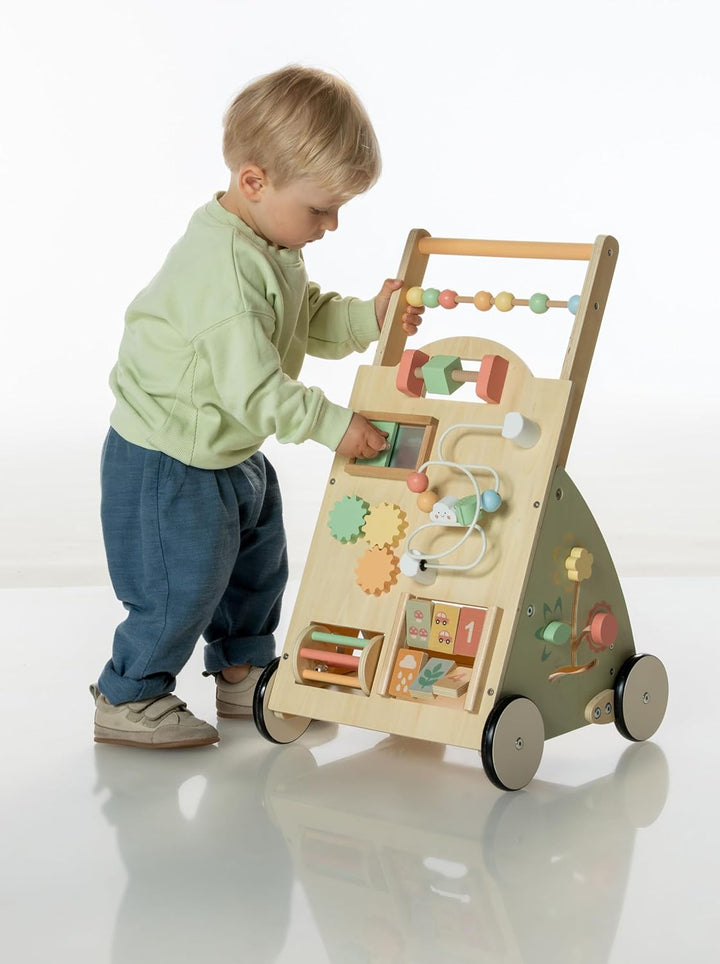 Holz Lauflernwagen Lauflerner mit Motorik Spieltisch Motorikschleife uvm