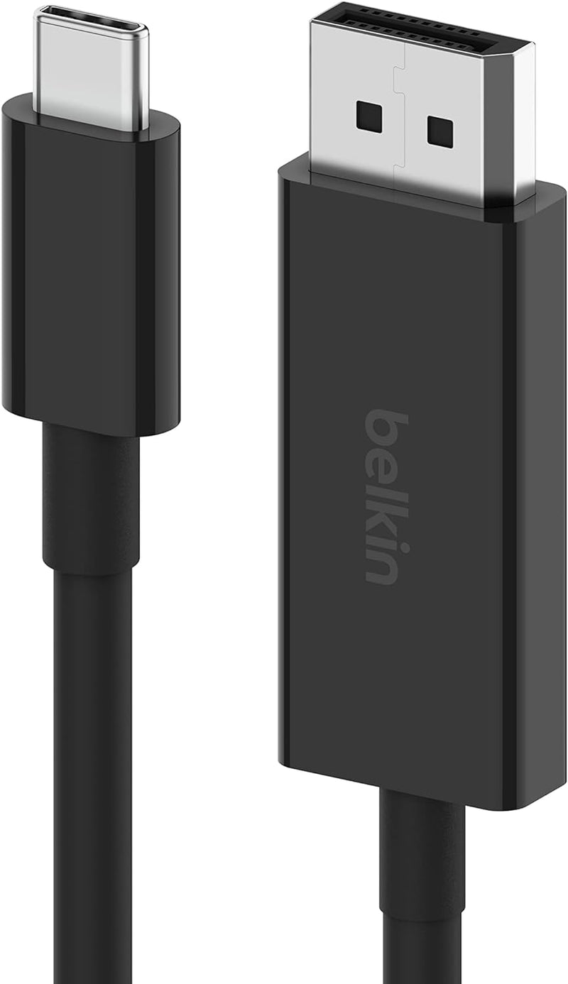 Belkin USB-C/DisplayPort 1.4-Kabel, 2 m, 32,4 Gbit/s, 8K bei 60 Hz oder 4K bei 144 Hz, mit HBR3, DSC