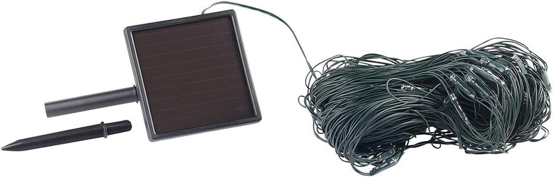 Lunartec LED Netz: Solar-LED-Lichternetz, 198 LEDs, kaltweiss, 3 x 3 m, IP44 (Lichternetz Outdoor)