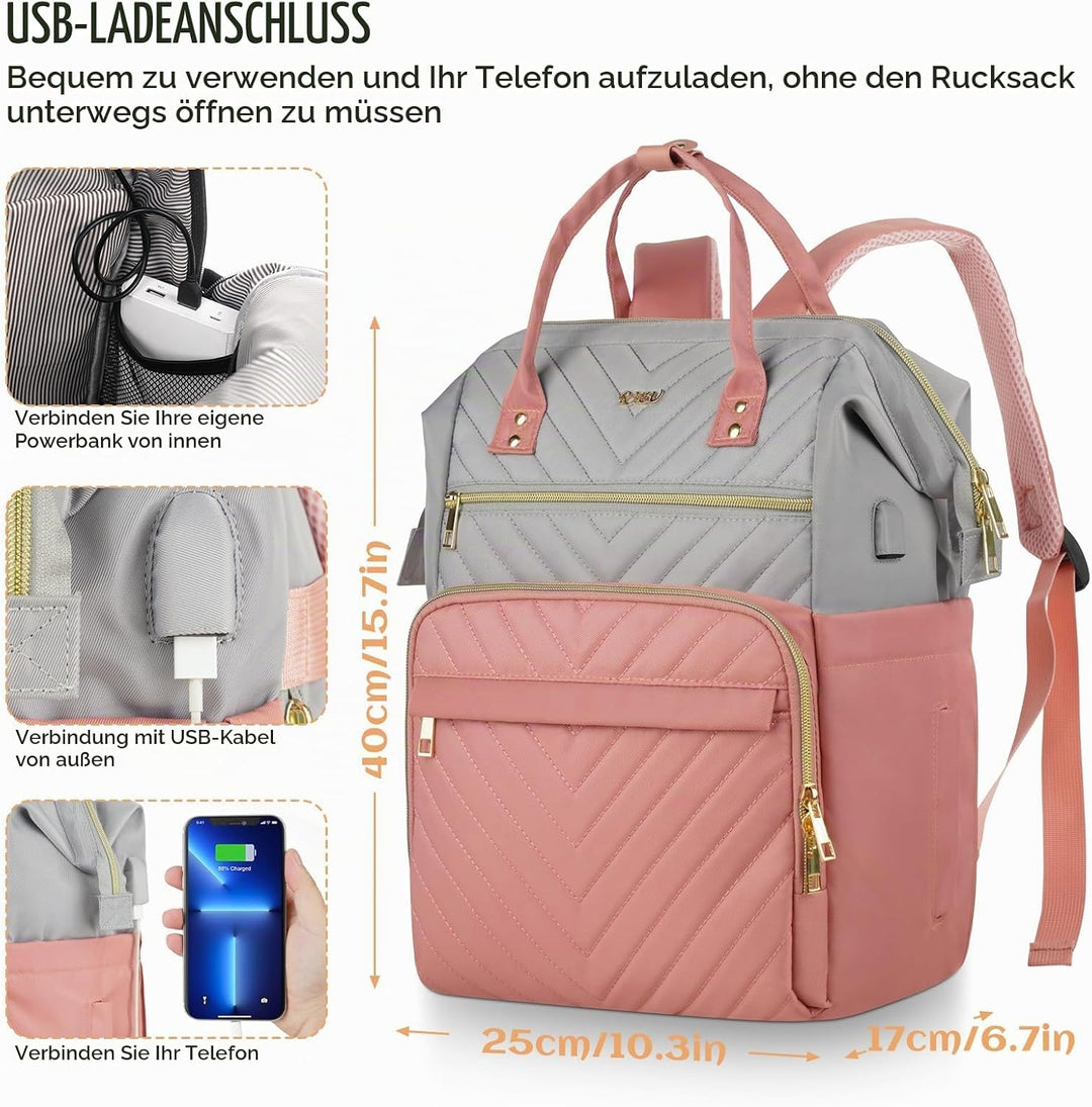 RJEU Rucksack Damen,Schulrucksack Mädchen Teenager Schulranzen Schultasche für Studium Universität S