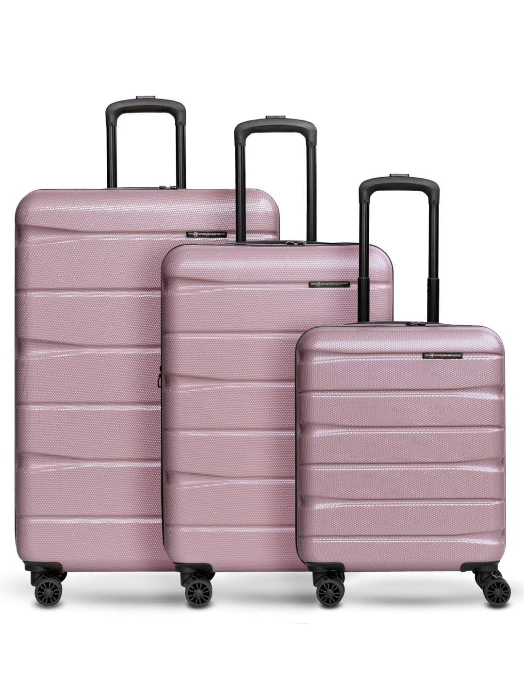Franky Munich 4.0 Koffer Set | Trolley Hartgepäck - Handgepäck Koffer mit 4 Rollen Einer Dehnfalte,