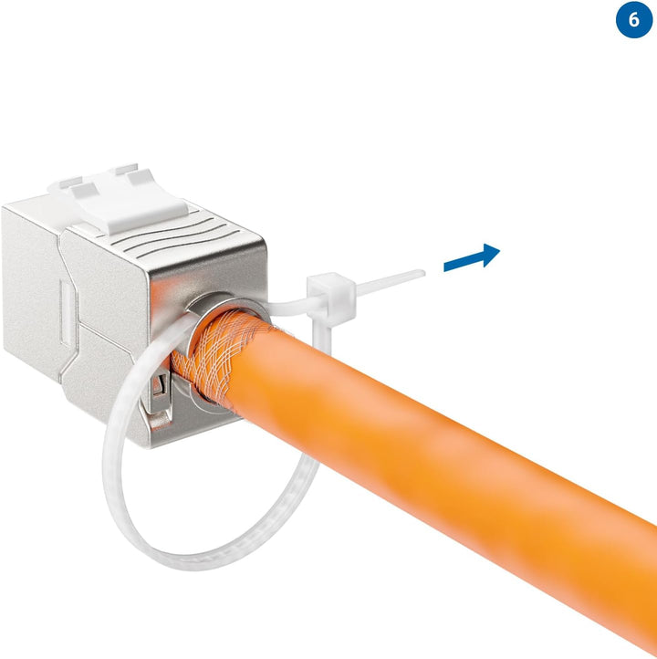 deleyCON 12x CAT6a MINI Keystone Jack Modul Patchkabel Netzwerkkabel Verbinder 30 mm (3 cm) Lang STP