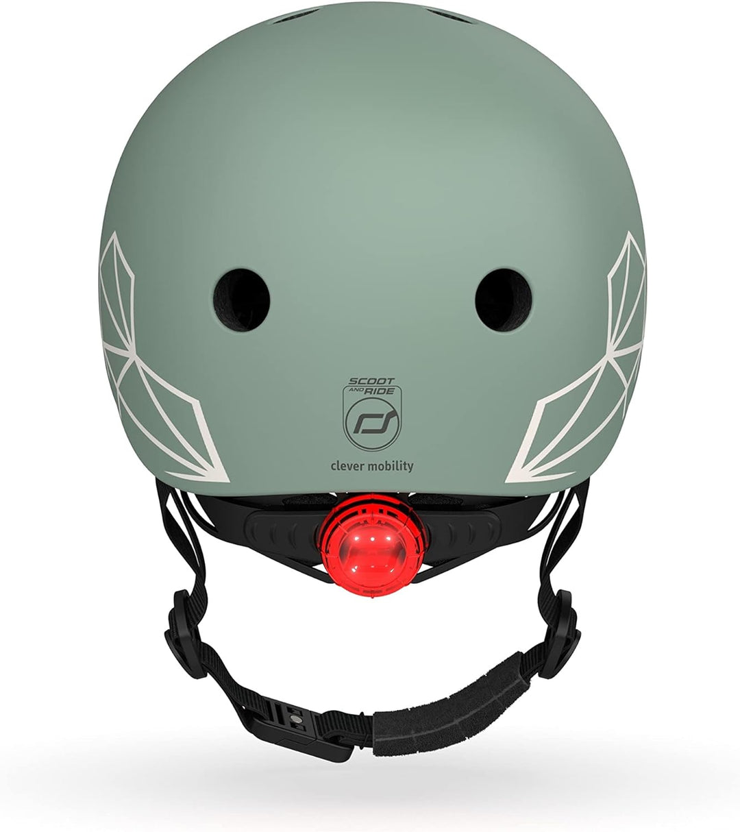 Scoot and Ride Helm XS Groen met Lijntjes
