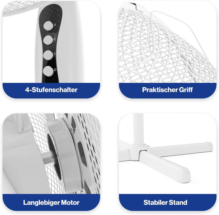 Clatronic Standventilator Ventilator Fan VL 3603 S; sehr leise; Durchmesser 40 cm; Oszillierend/Rota
