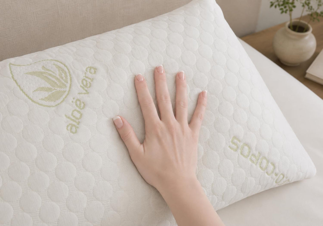 Todocama Kopfkissen, 100% viskoelastisch, Kern aus Stretch-Gewebe, gepolstert und mit Flockenpartike