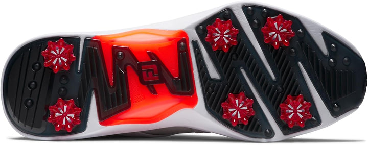 Footjoy Herren Hyperflex Golfschuhe 44 EU Weiss Schwarz Rot, 44 EU Wei&#xDF; Schwarz Rot