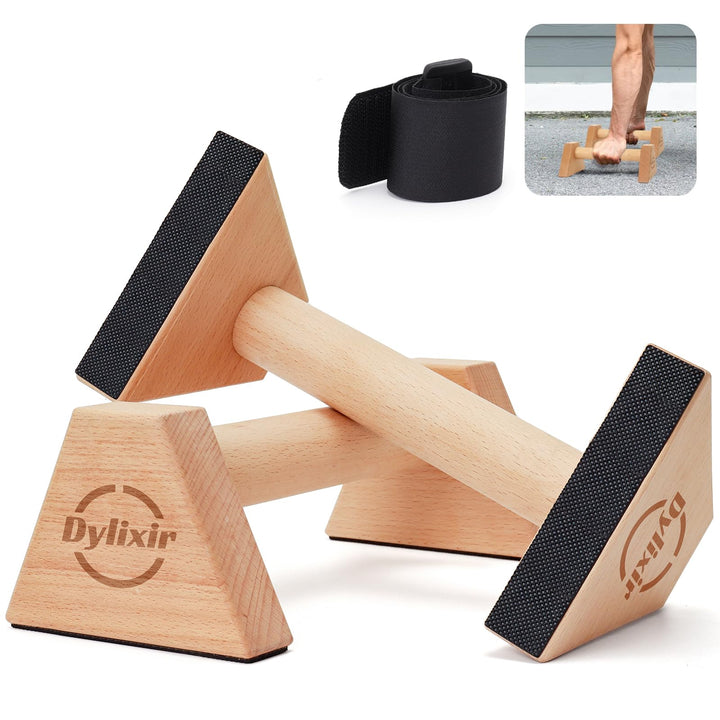 Liegestützgriffe 2 Push Up Bars Holz Parallettes gelenkschonende Liegestützgriffe Calisthenics Equip