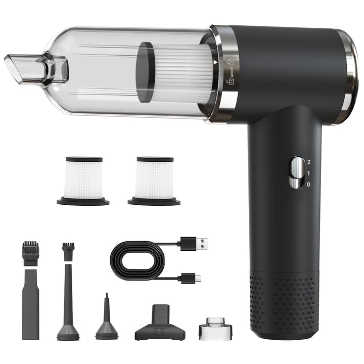 Handstaubsauger Akku, 22000Pa Mini Staubsauger Auto mit 25–35 Minuten, 4 in 1 Autostaubsauger Kabell