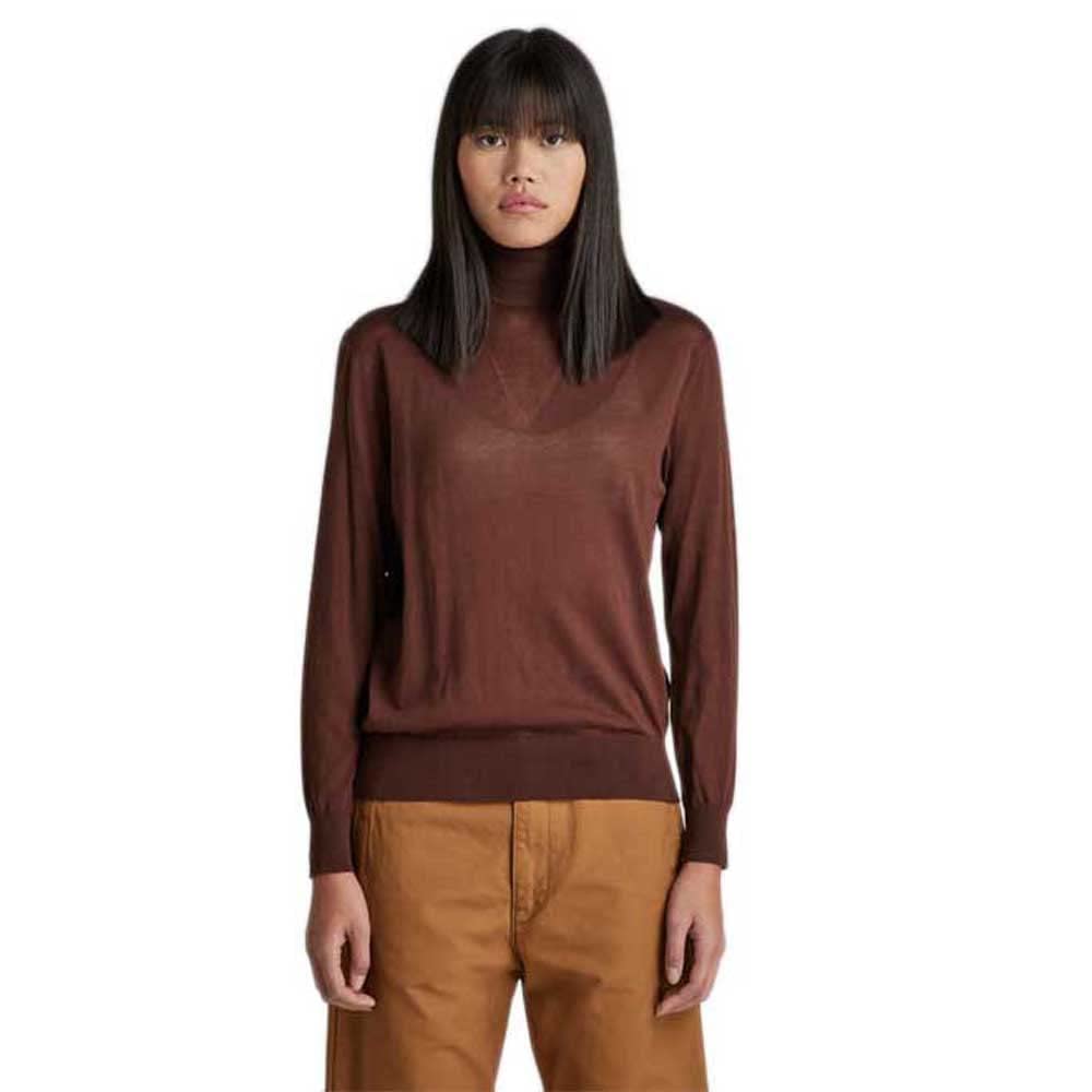 G-STAR Damen Core Roll Neck Knitted Sweater XS Braun (Chocolate Lab D21961-d166-d312), XS Braun (Cho