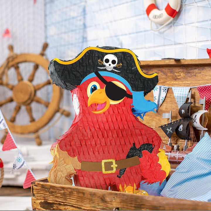 WERNNSAI Piraten Pinata - Piraten Pinata Geburtstag Deko Junge Kinder Pirat Piñata mit Stock Augenbi