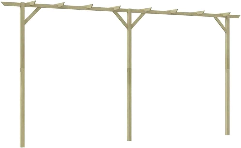 vidaXL Kiefernholz Imprägniert Pergola Rosenbogen Rankhilfe Holzbogen Spalier 400 x 40 x 205 cm, 400