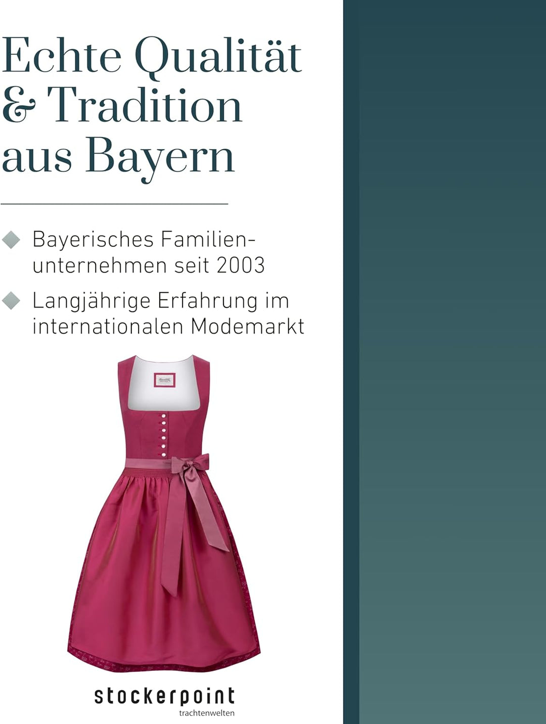 Stockerpoint Damen Dirndl Viano Kleid für besondere Anlässe 34 Beere, 34 Beere