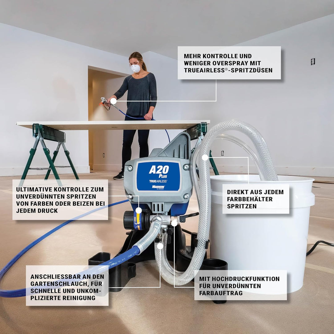 Magnum by Graco 17C243 A20 Plus Airless-Farbspritzgerät, Private Anwendung (Fördermenge 0,9 l/min, m