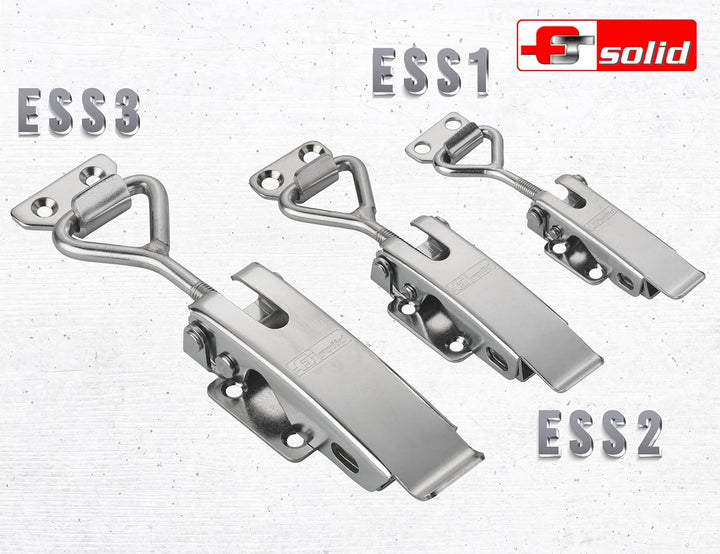 FTsolid [2er Set] einstellbarer Spannverschluss aus Edelstahl ESS3 Kistenverschluss rostfrei verstel