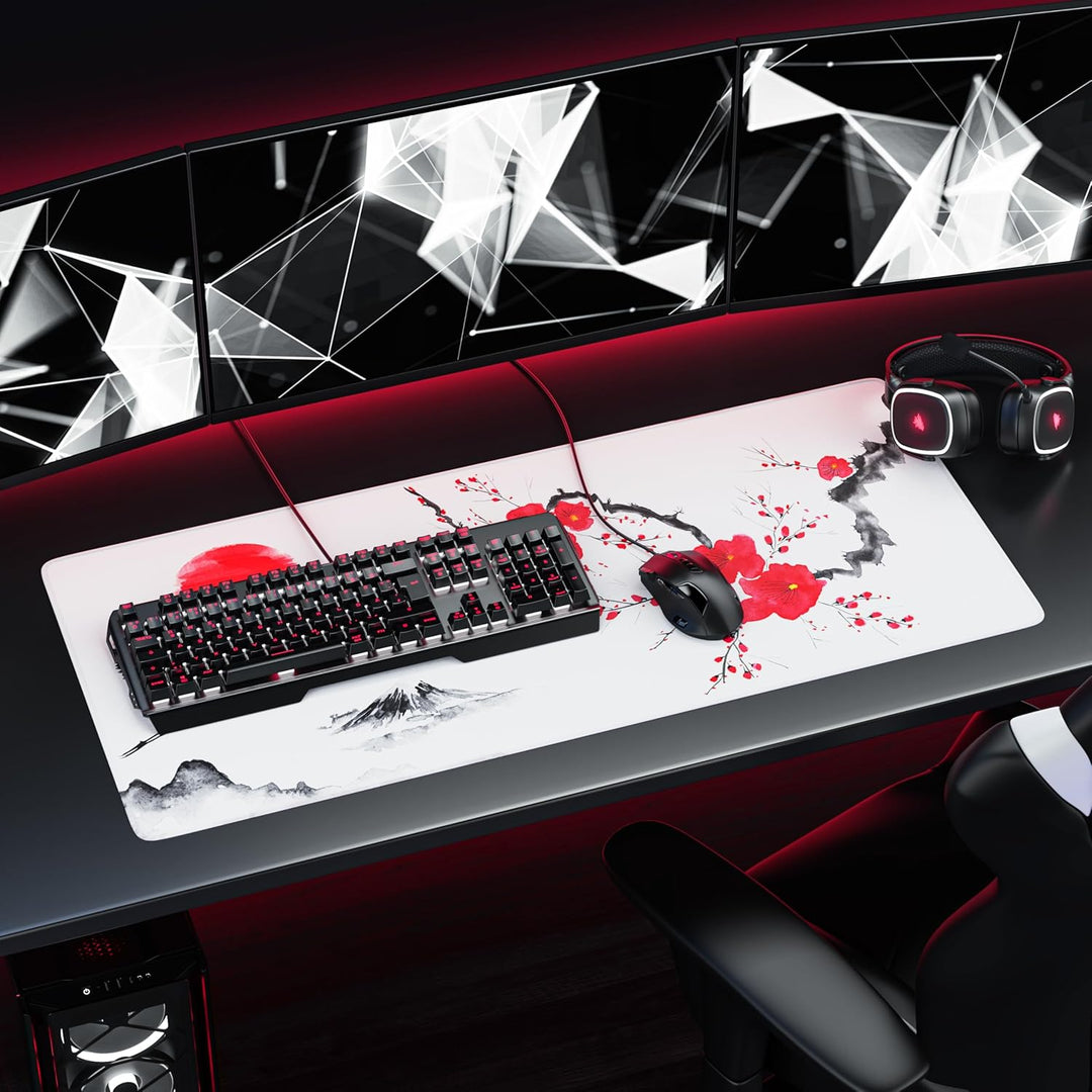 TITANWOLF - XXL Speed Gaming Mauspad 900 x 400mm - XXL Mousepad - Tischunterlage Large Size - verbes