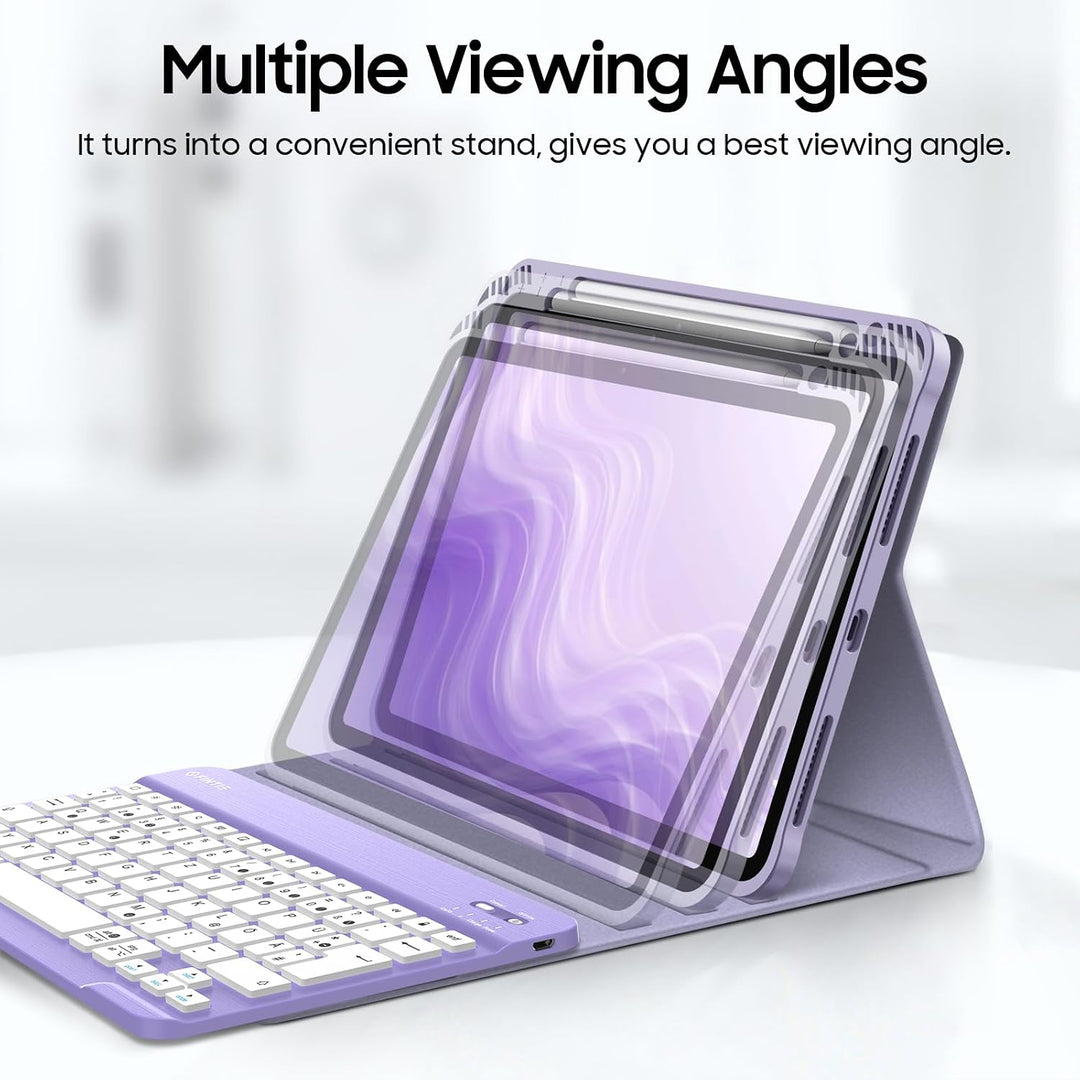 FINTIE Tastatur Hülle für iPad Air 11" (M3) 2025/(M2) 2024, iPad Air 10.9" 5/4 Generation (2022/2020