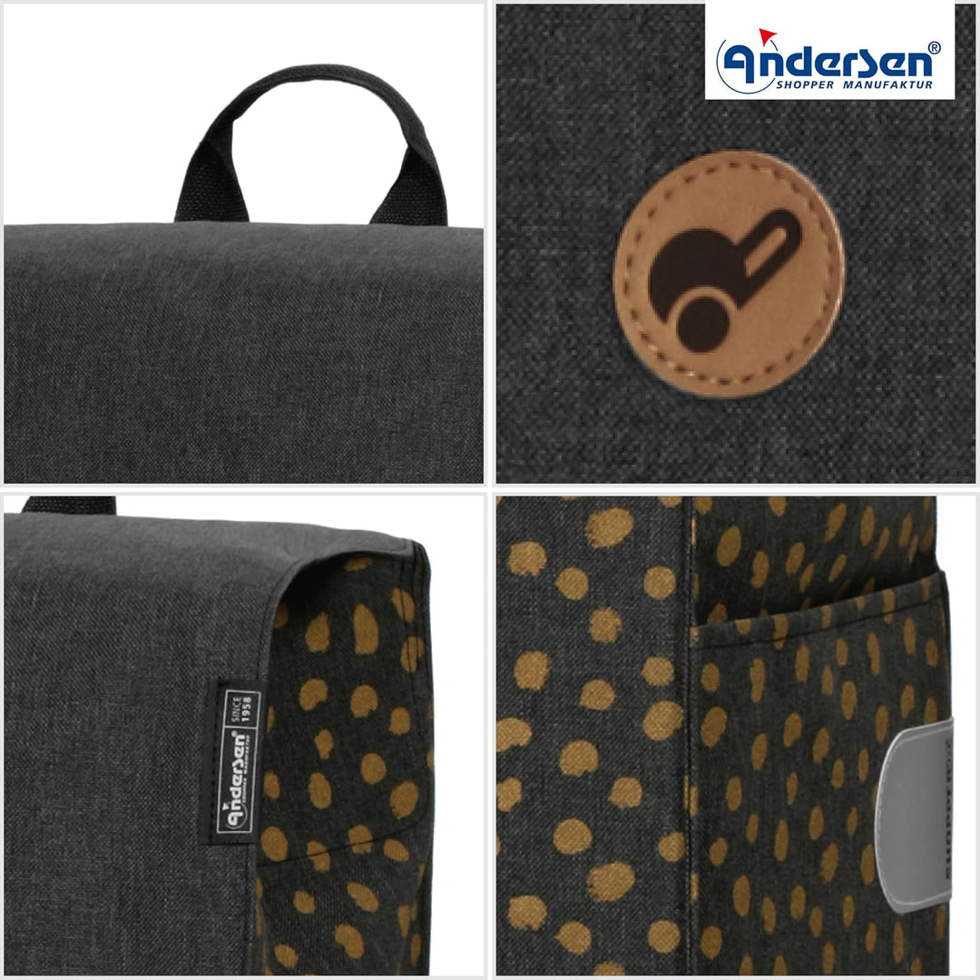 ANDERSEN Einkaufstrolley - Komfort Shopper Fita schwarz, Schwarz