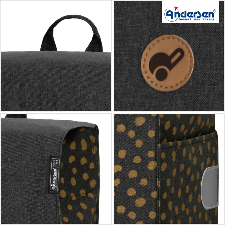 ANDERSEN Einkaufstrolley - Komfort Shopper Fita schwarz, Schwarz