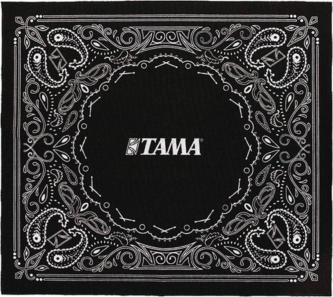 Tama TDRPA Schlagzeug Teppich Drum Rug Paisley Schwarz 180x200cm + keepdrum Drumsticks