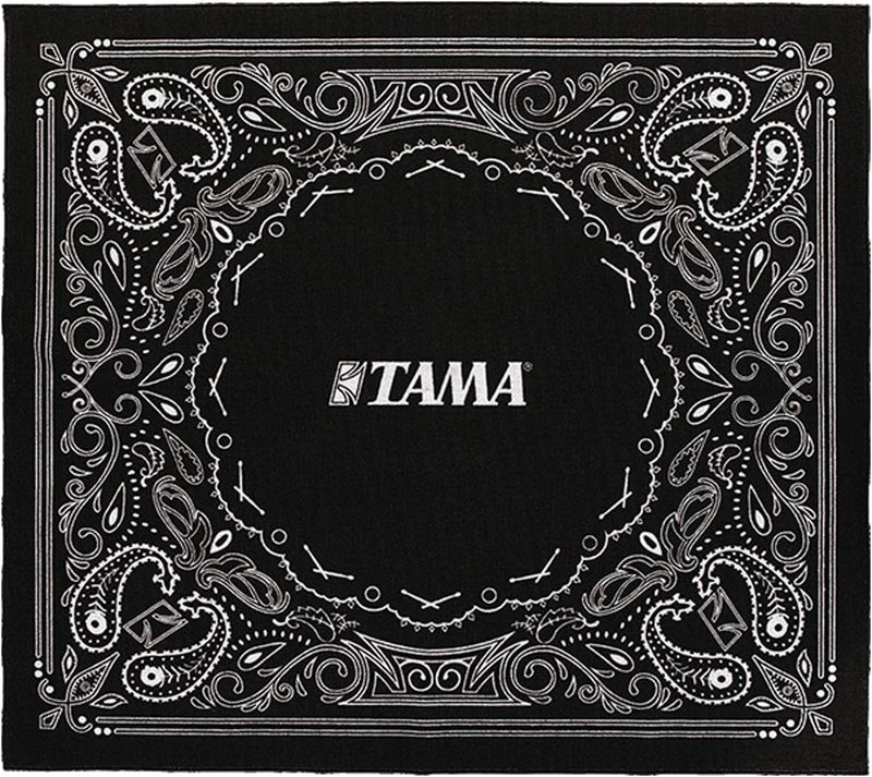 Tama TDRPA Schlagzeug Teppich Drum Rug Paisley Schwarz 180x200cm + keepdrum Drumsticks