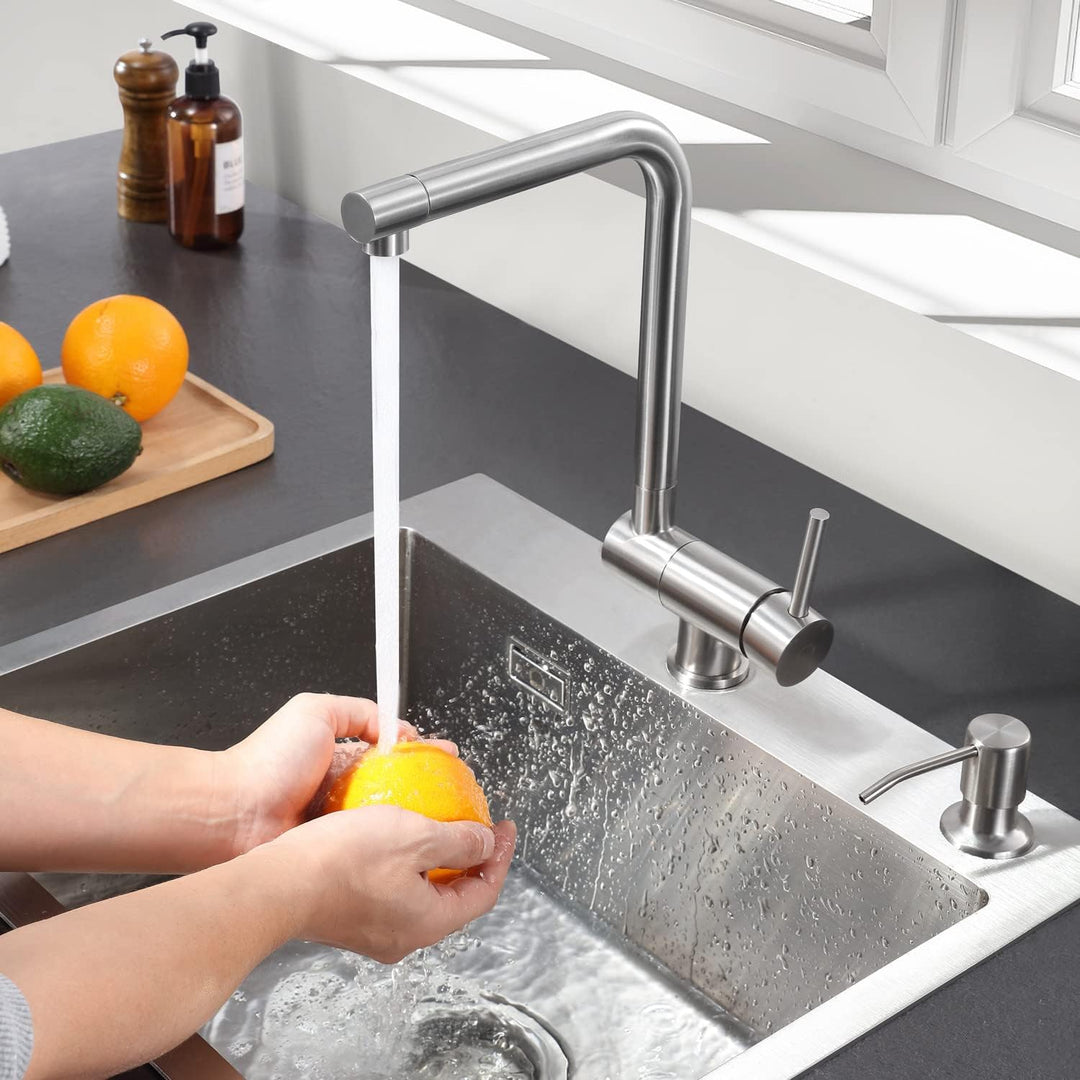 CECIPA Vorfenster Küchenarmatur Klappbar, Hochdruck Wasserhahn Küche, Flexible Mischbatterie Küche 3