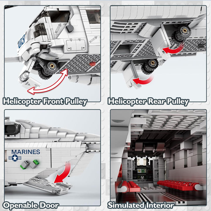 JMBricklayer CH-53 Hubschrauber-Bauset 60008, Militärtransporthubschrauber-Spielzeugflugzeugmodellba