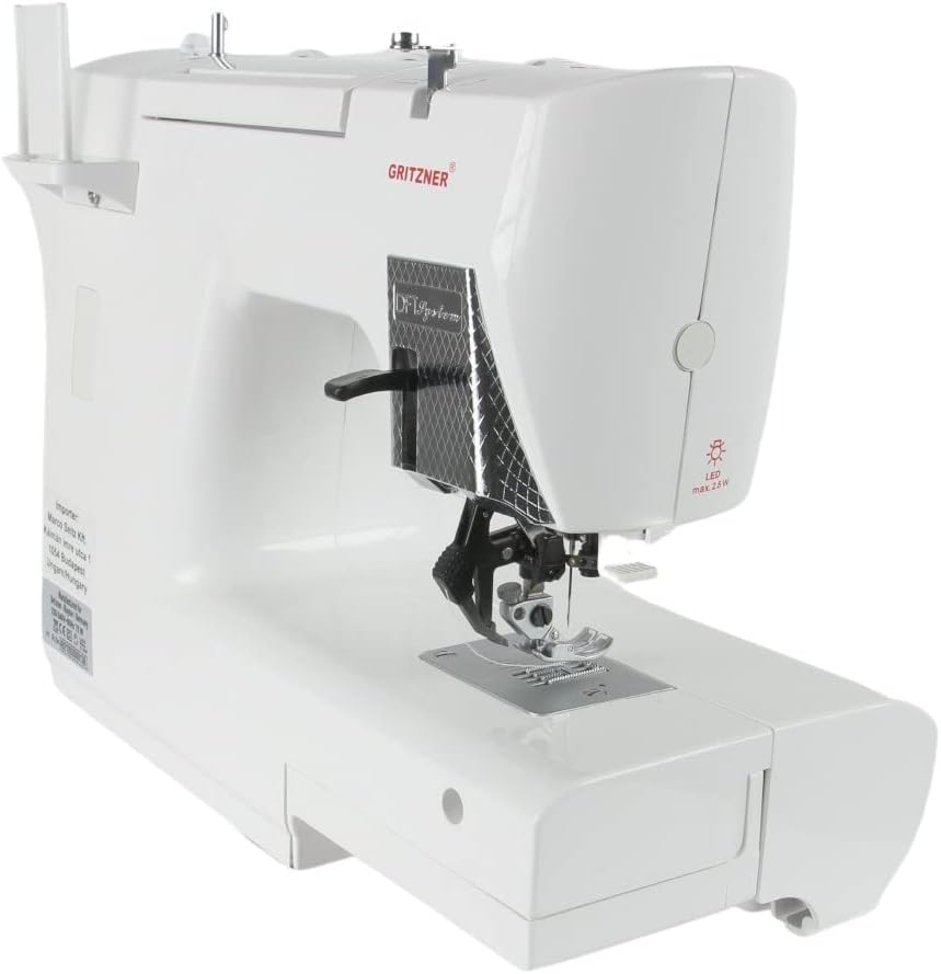 Gritzner Varimatic 935 IDT, robuste Freiarm-Nähmaschine mit eingebauten Obertransport - 32 Nutzstich