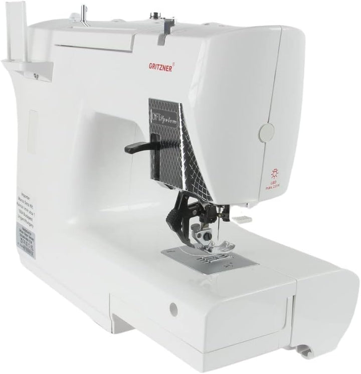 Gritzner Varimatic 935 IDT, robuste Freiarm-Nähmaschine mit eingebauten Obertransport - 32 Nutzstich