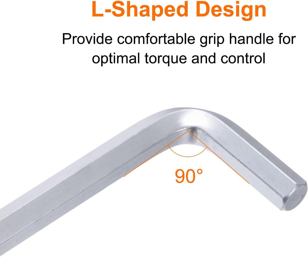 QUARKZMAN Innensechskantschlüssel mit Kugelkopf 18mm L Form langer Arm Sechskantschlüssel Metrische