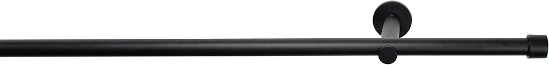 Rollmayer elegant und modern metall Schwarz Matt Vorhangstange/Gardinenstange Ø 19mm Rohr (400cm Cru