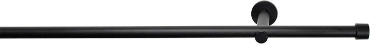 Rollmayer elegant und modern metall Schwarz Matt Vorhangstange/Gardinenstange Ø 19mm Rohr (400cm Cru
