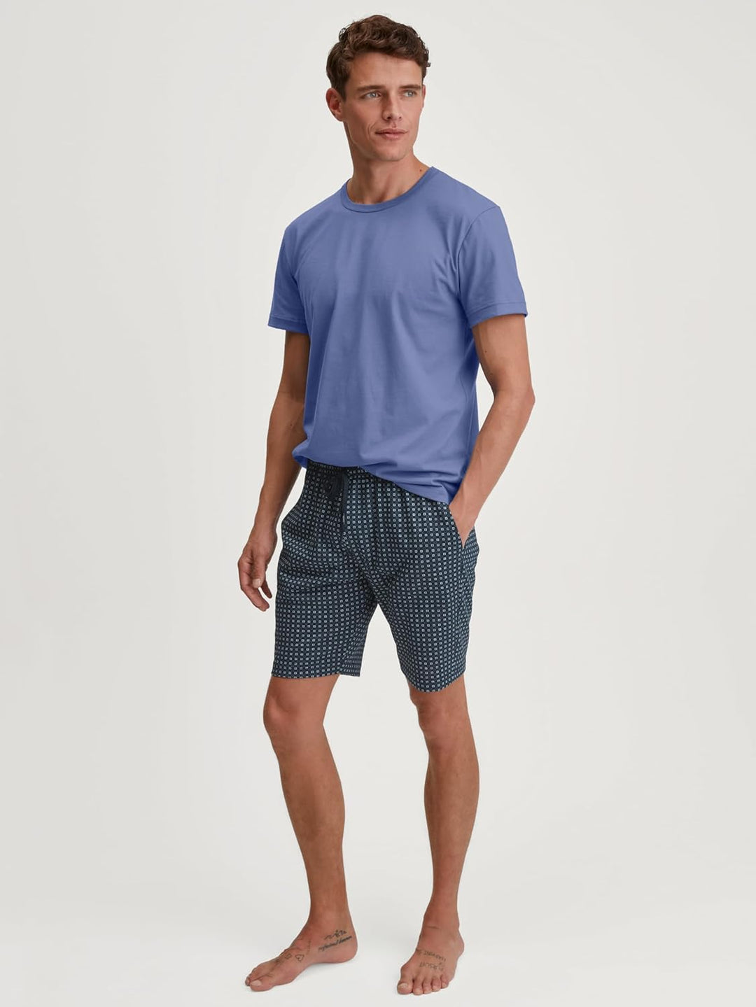 CALIDA Herren Rmx Sleep Shirt T-Shirt (1er Pack) 46-48 Coastal Fjord, 46-48 Coastal Fjord