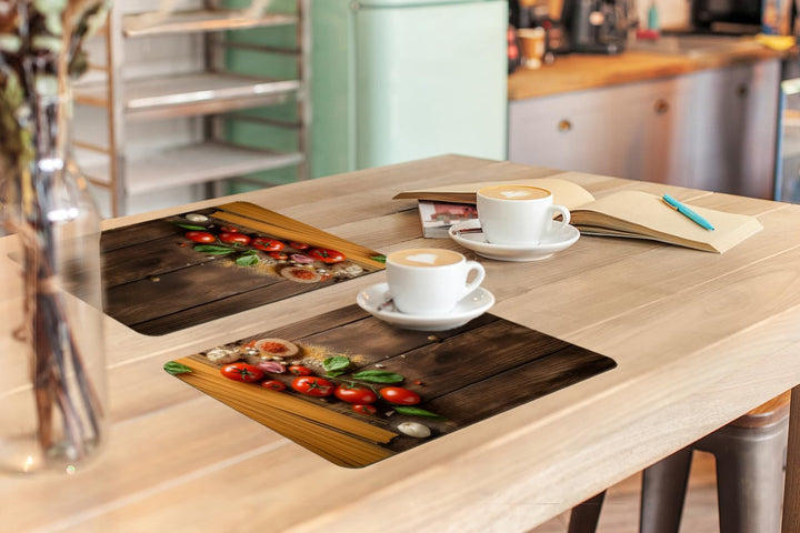 KitchenYeah© Platzsets Abwaschbar 6-Teilig 45x30 cm Tischsets Platzdeckchen Platzset Unterlage Tisch