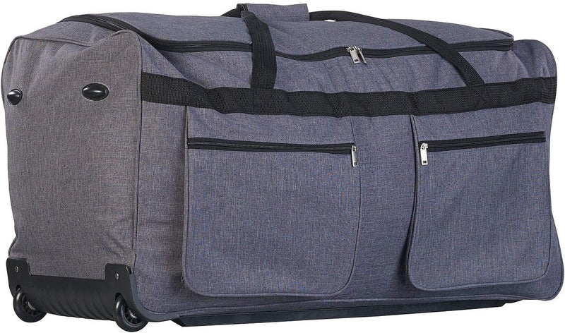 Xcase Reisetasche gross: Faltbare XXL-Reisetasche mit Trolley-Funktion & Teleskop-Griff, 160 l (Reis