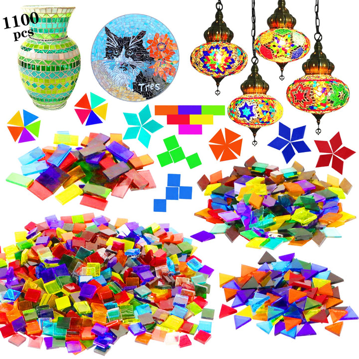 Mosaik-Fliesen, transparent, gemischte Farben, Mosaik-Fliesen, Glas-Stücke für Heimdekoration oder B