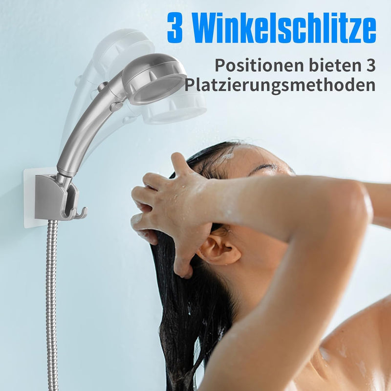 JONKEAN Duschbrause Halterung, Handbrause Halterung Ohne Bohren, Haftender Duschhalterung, Duschkopf