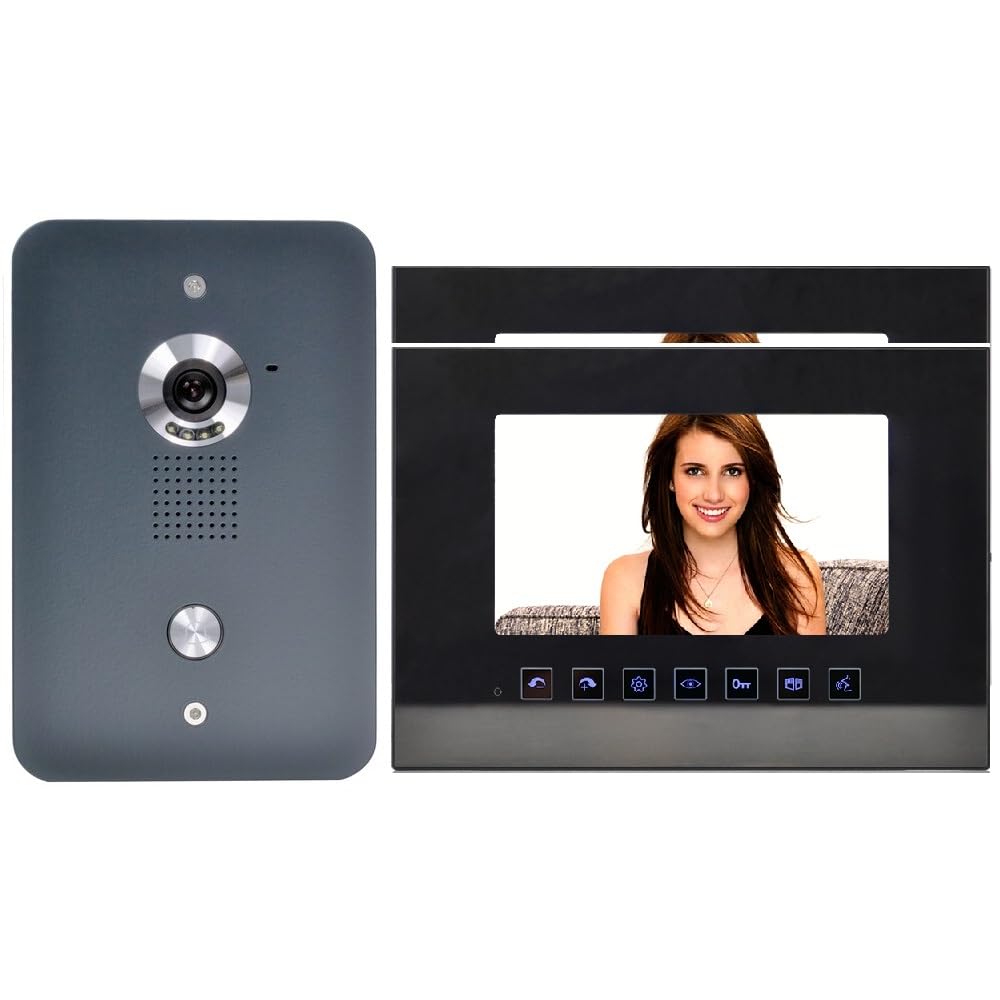 2 Draht Türsprechanlage Gegensprechanlage Video Bildspeicher mit 2x7'' LCD Monitor
