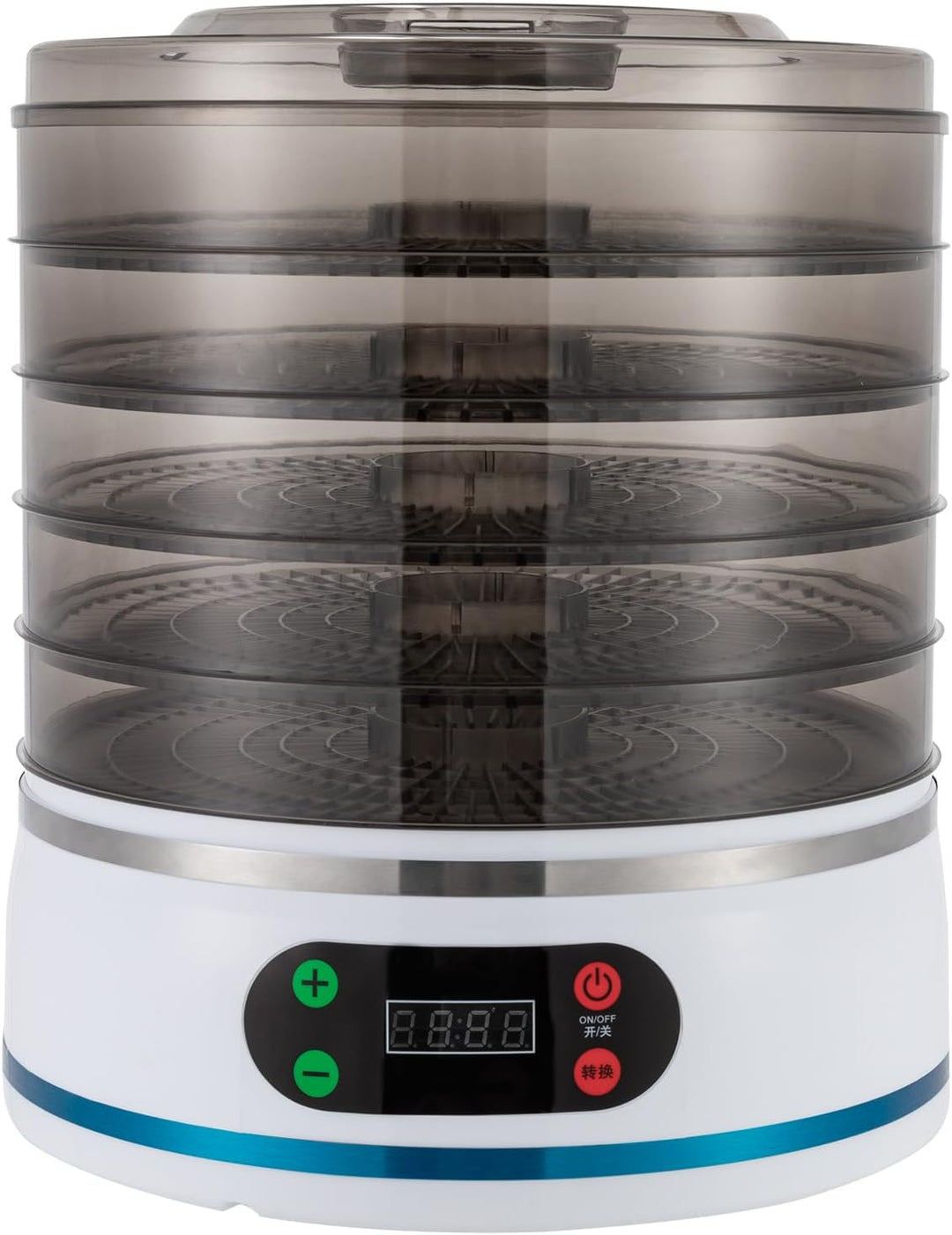 350W Lebensmittel Dehydrator 5 Etagen, Lebensmittel Trockner für Obst Fleisch Gemüse, Umluft Dörrger